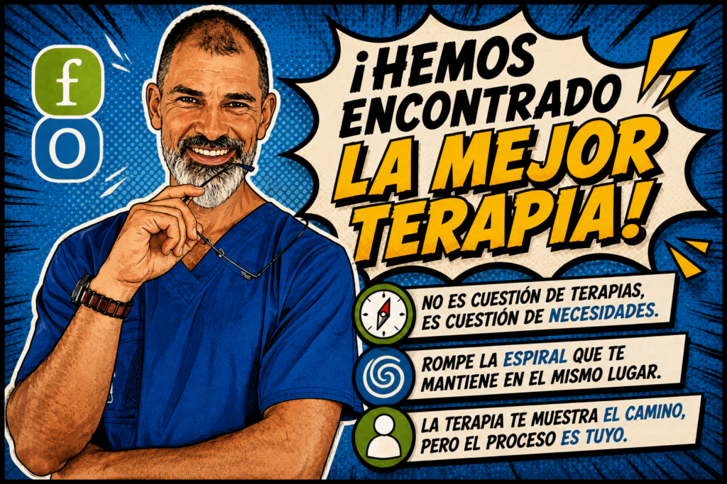 Fisioterapeuta de FiO explicando cómo encontrar la mejor terapia para cada persona